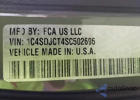 2025 Dodge Durango R/T Plus Awd from USA, damaged, VIN 1C4SDJCT4SC502696